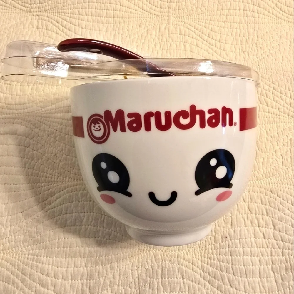 NIB Maruchan Ramen Bowl Set with Cute Face Design
